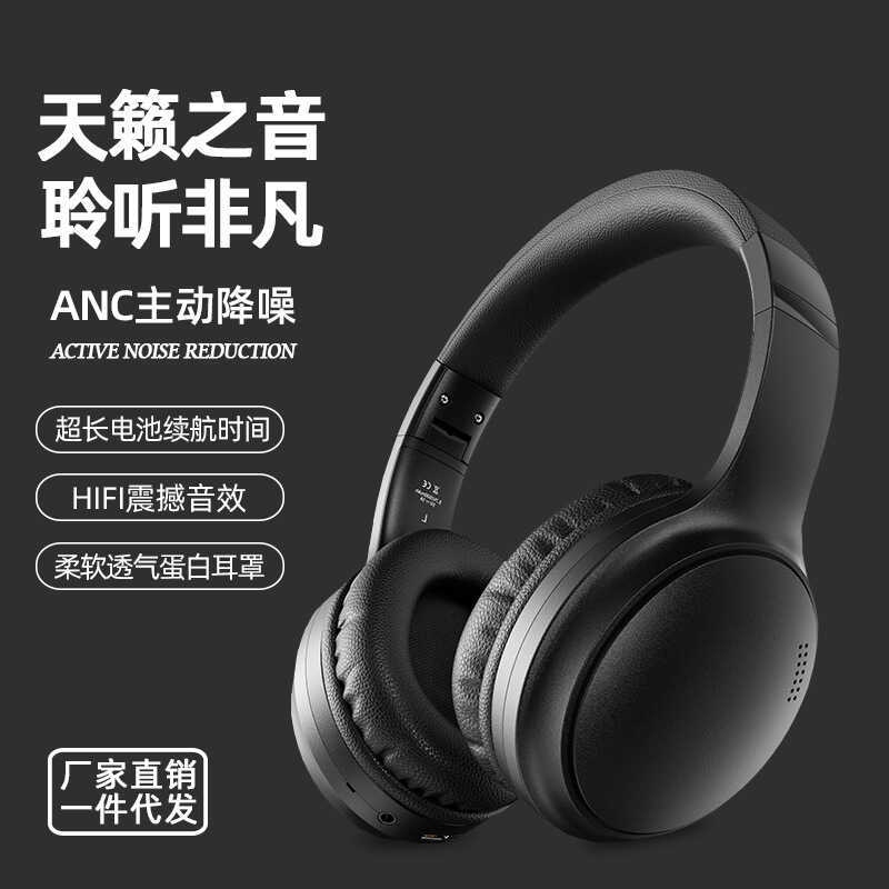 Fone de ouvido Bluetooth Fone de ouvido ANC Cancelamento ativo de ruído Bateria de longa duração Fone de ouvido para jog