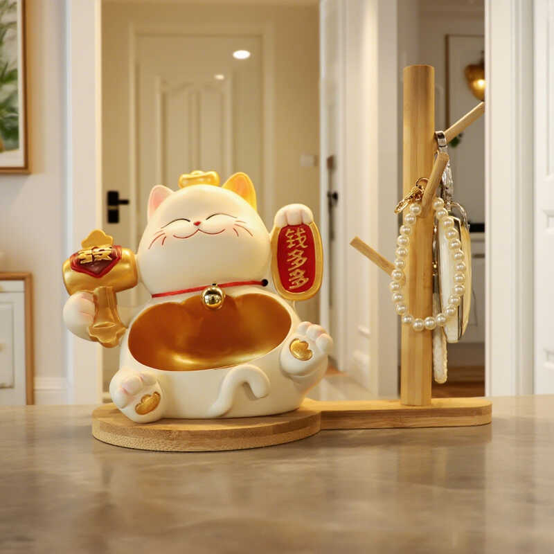 Sorte gato entrada chave ornamentos de armazenamento nova casa sapato armário decorações entrada casa Desktop Housewarmi