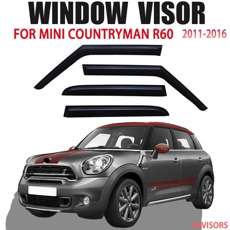 Adequado para MINI COUNTRY R60 à prova de chuva sobrancelha à prova de chuva à prova de chuva preto Samurai viseira de j