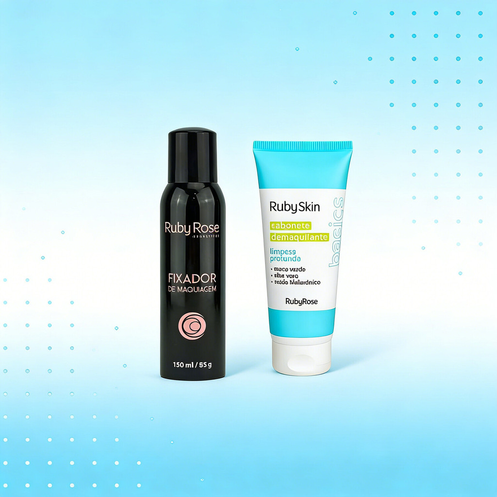 Kit Skincare Ruby Rose - Sabonete Demaquilante +Fixador de Maquiagem💕qlvu1qki0w