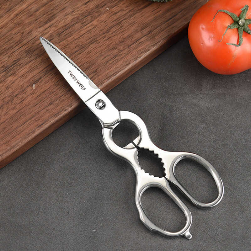Tesoura de cozinha multifuncional 420J2 aço inoxidável antiferrugem tesoura de cozinha destacável limpeza lobo