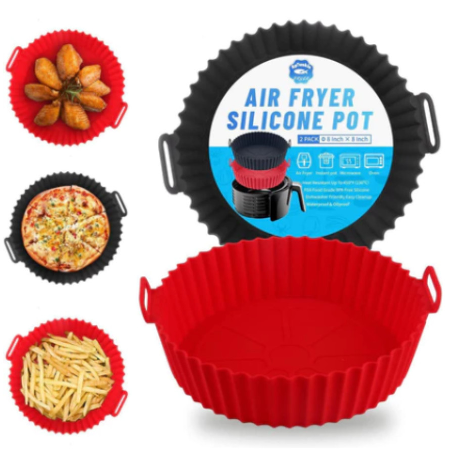 FORMA DE SILICONE PARA AIR FRYER ASSADEIRA FRITADEIRA ELETRICA 20CM