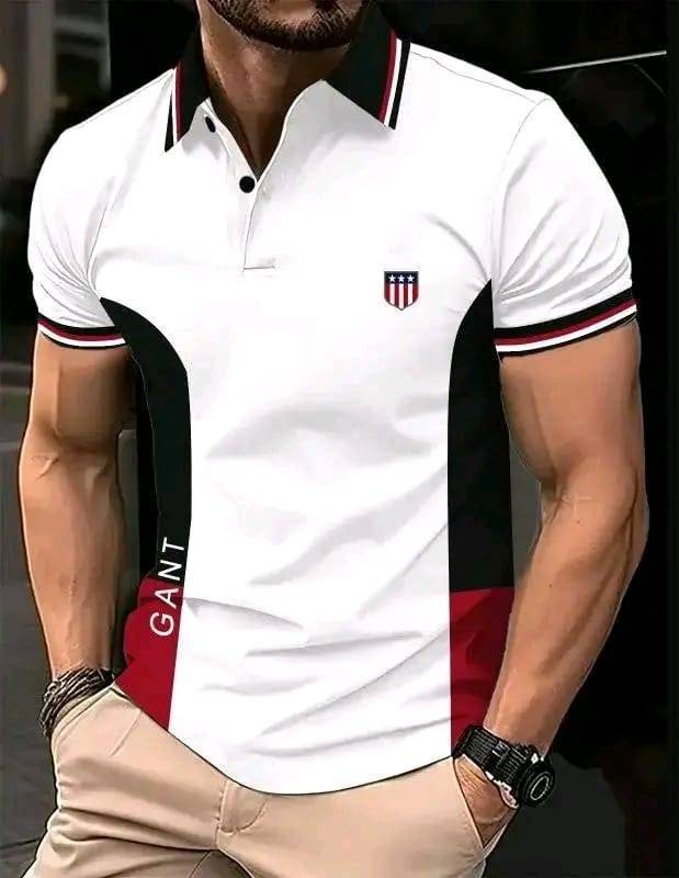 2026 moda verão camisa Polo masculina adequada para jovens escritório masculino Formal Wear Casual golfe camisa de manga