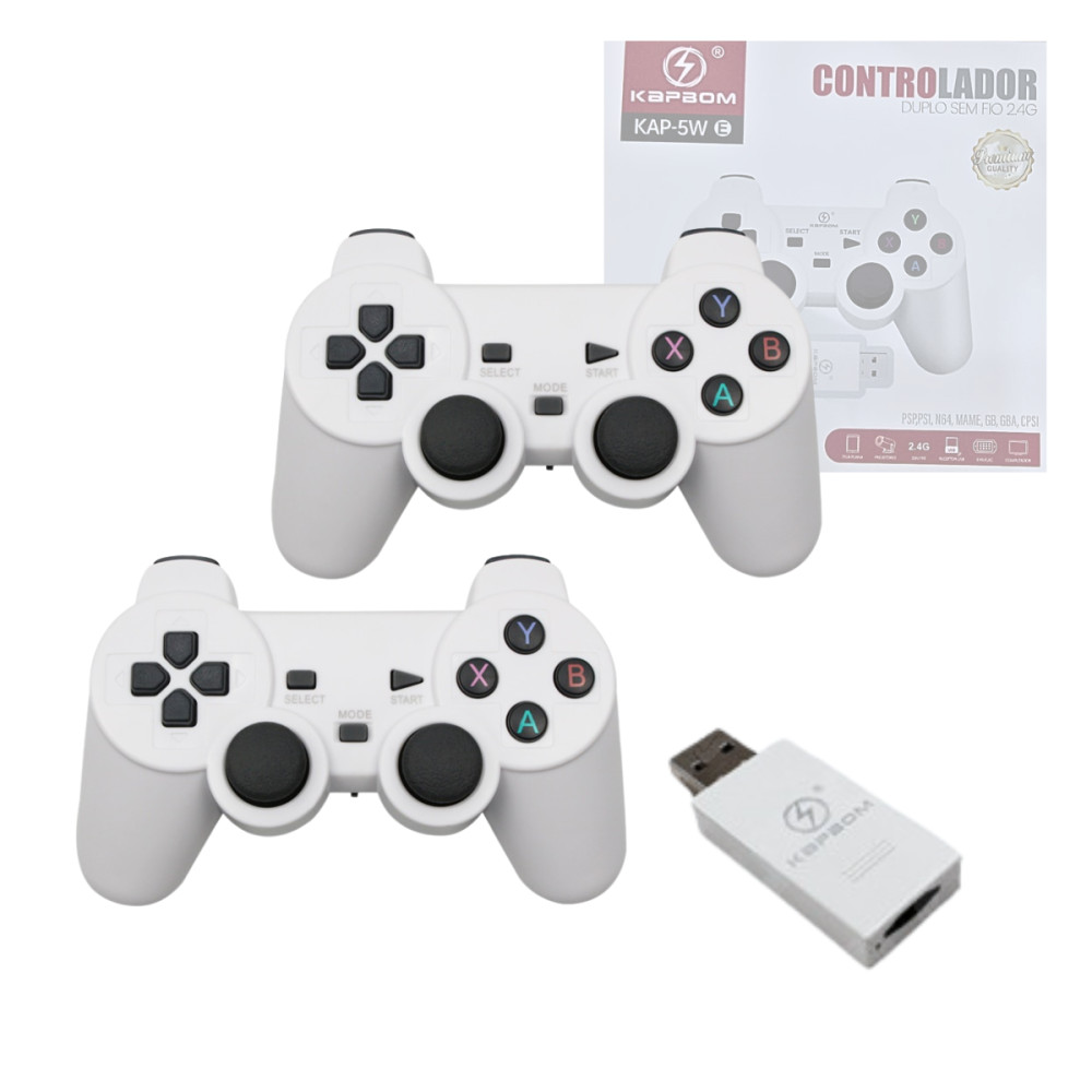 GAME STICK Retrô 2.4G Wireless Mini Game 25.000 Jogos 02 Controles Sem Fio Conexão USB