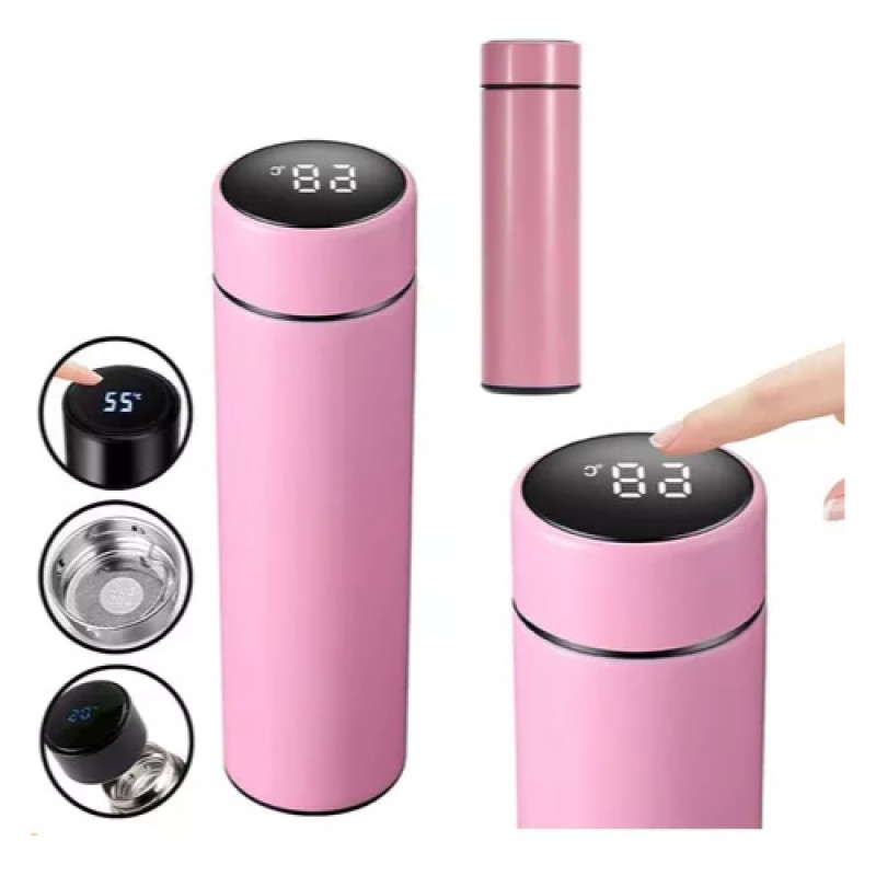 Garrafa LED Térmica Café, Água C/Sensor De Temperatura