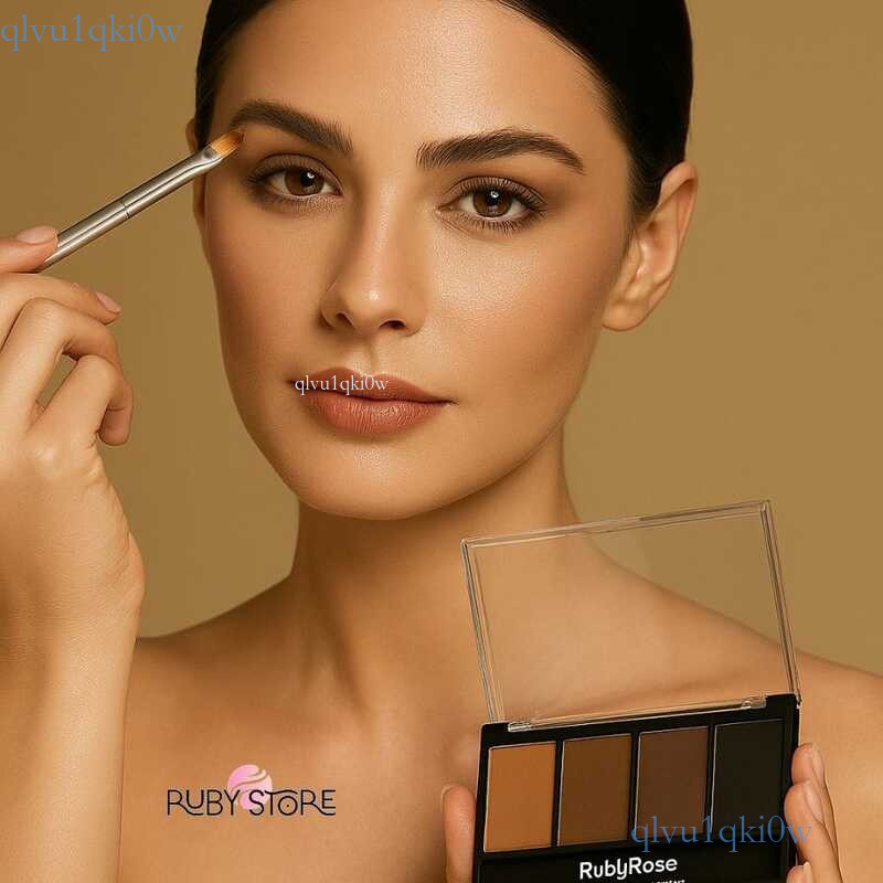 Paleta Maquiagem Sobrancelha Ruby Rose: 4 Sombras Matte Fáceis de Esfumar  Tudo em Um! F572 ✨ki0ww