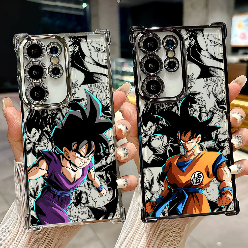 Dragon Ball Goku Gohan Vegeta Trunks Capa Transparente Para Samsung S26 S25 S24 S23 S22 S21 Ultra S25FE Plus S26EDGE A57