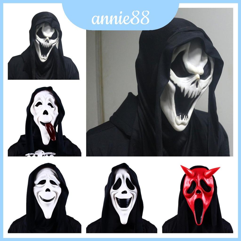 Conjunto De Fantasia Adulta Fantasma Facial Para Material De Qualidade De Festa De Halloween Exclusivo E Design