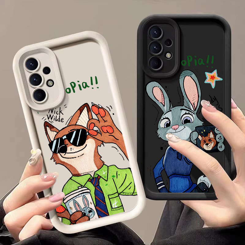 Zootopia Nick Zoo Topia Judy Capa Para Samsung A56 A55 A36 A35 A53 A54 5G A73 A34 A07 Macia A25 A22 A21S A23 A14 A15 A16