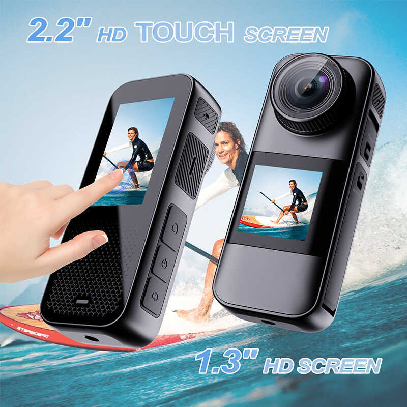 Câmera portátil HC09 com temporização de tela dupla Foto E-Câmera Digital comercial Câmera de vídeo larga @