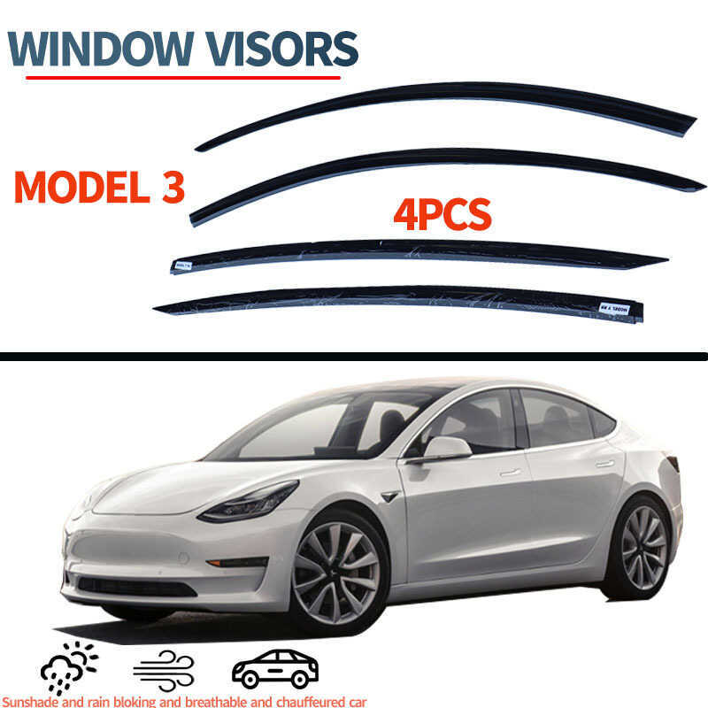 Adequado para Tesla Mol 3 janela guarda de chuva modificado guarda chuva acrílico chuva sobrancelha guarda chuva