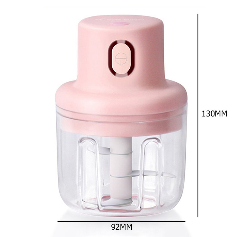 Mini Triturador Elétrico Recarregável USB 250ml Processador de Alimentos Portátil