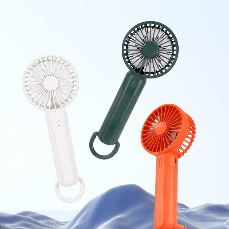 2024 Ventilador portátil ao ar livre portátil mosquetão pequeno ventilador de alto vento Mini ventilador elétrico
