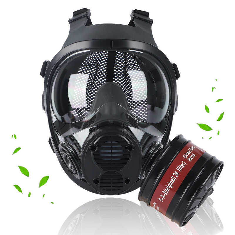 Máscara de gás pintura em Spray agrícola fogo químico exército exercício formaldeído máscara de Silicone