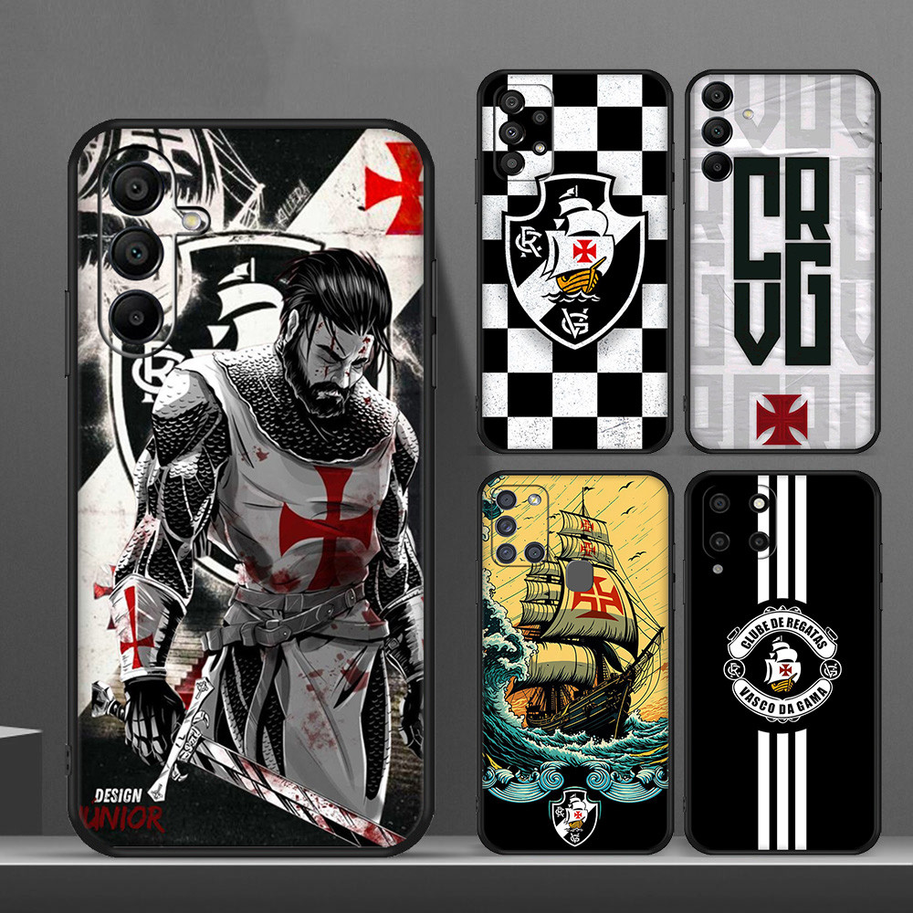 Capa De Telefone Preta Macia vasco Para Samsung Galaxy A15 A16 A17 A20 A20S A21 A21S A22 A22S A23 A24 Silicone