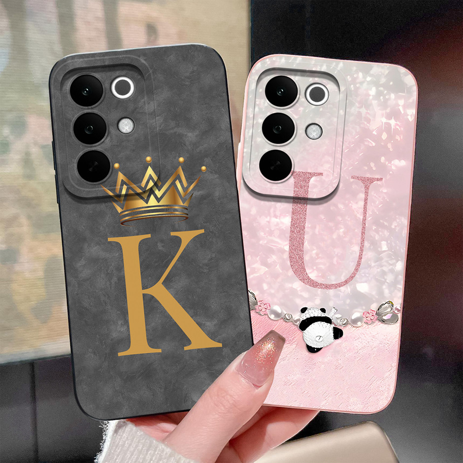 Capa De Silicone Macio Para Realme C85 Pro 4G 5G Cute Cartoon Panda Padrão 26 Letras Casal Ultrafina RealmeC85 Protetora em Oferta na Shopee