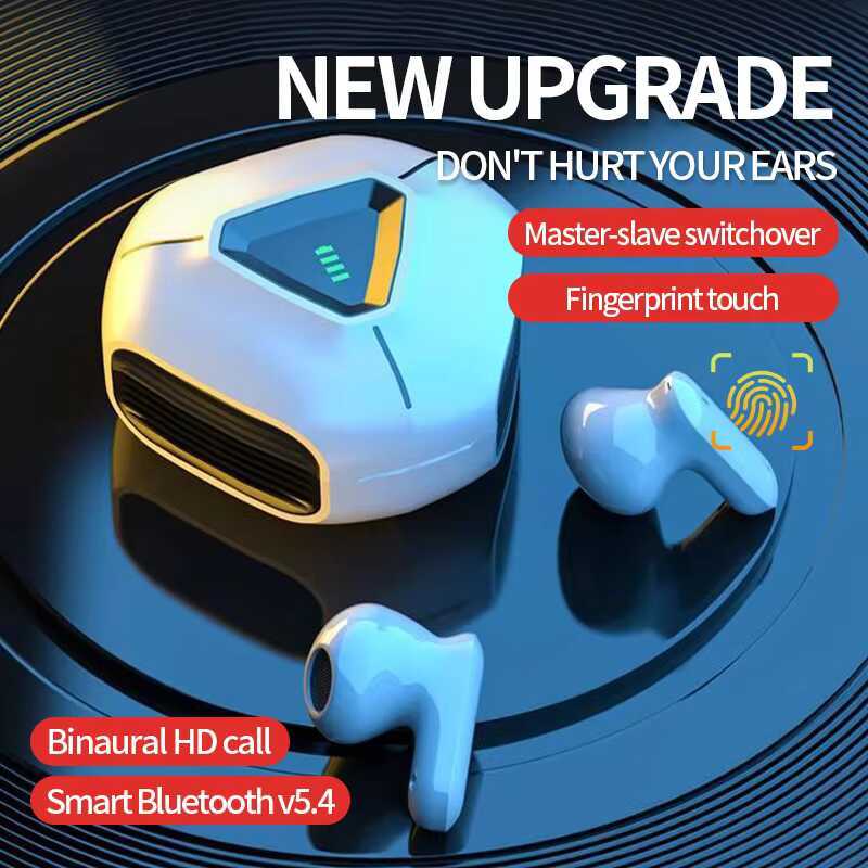 Fones De Ouvido Sem Fio Bluetooth Redução Ruído Controle Toque Jogos Música HD Chamada Fone Com Microfone