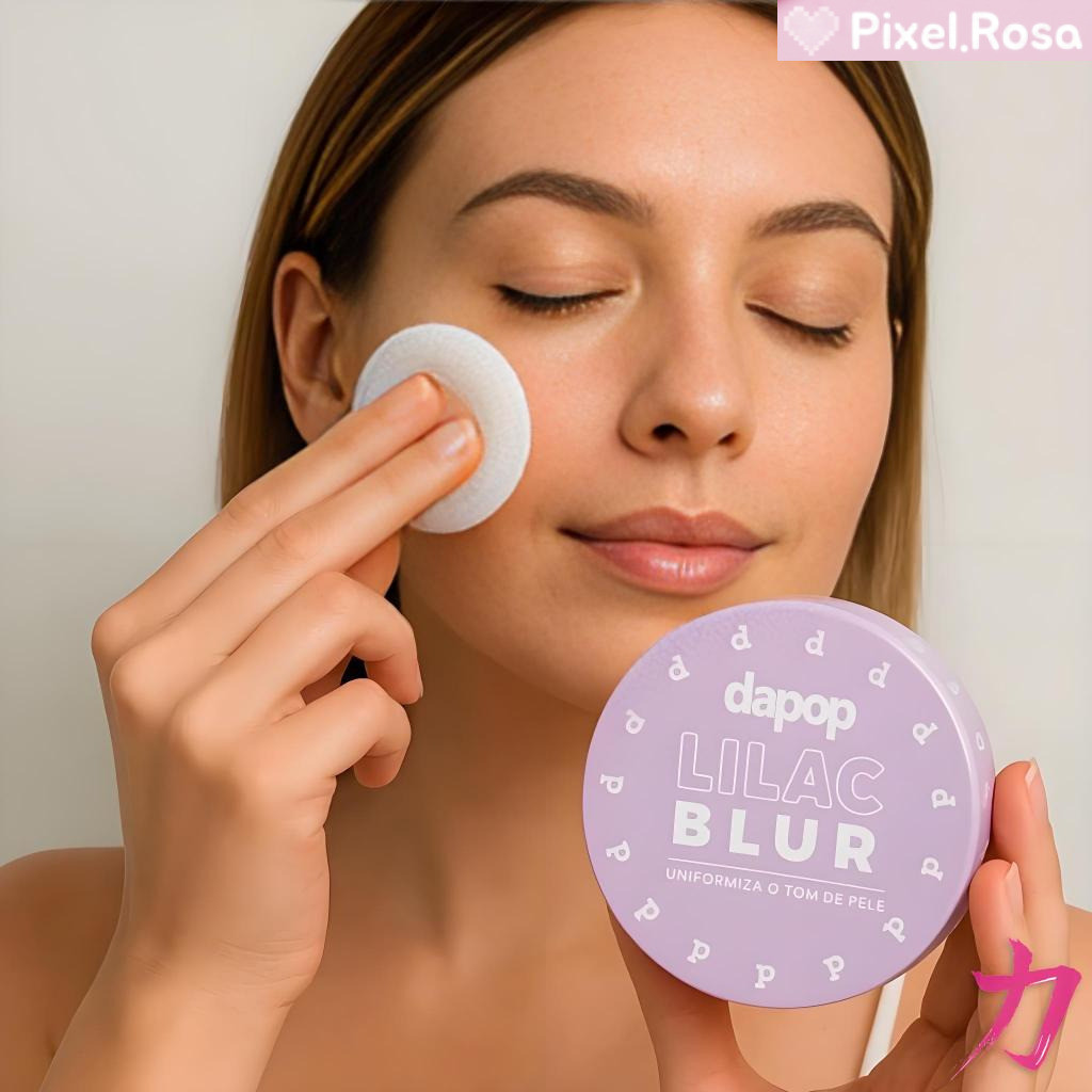 Pó Compacto Matizante Dapop Lilac Blur - Efeito Suave Foco + Controle Oleosidade e Iluminação Natural DP2381 [Original]