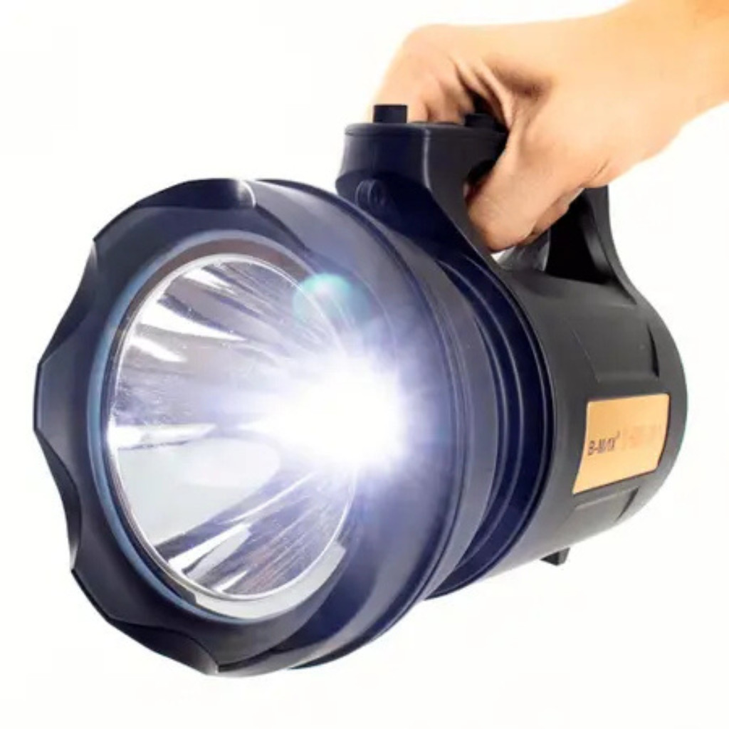 LANTERNA BIVOLT T6  - Holofote LED PRETO 30W Recarregável Pesca Trilha Camping - TD-6000A