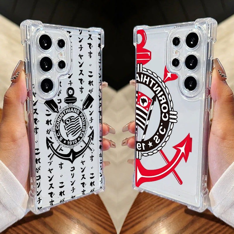 Sport Club Corinthians Paulista Capa Para Samsung S25 Ultra S24 FE S23 Plus S20 S25 S22 S21 S25EDGE A56 A36 Transparente