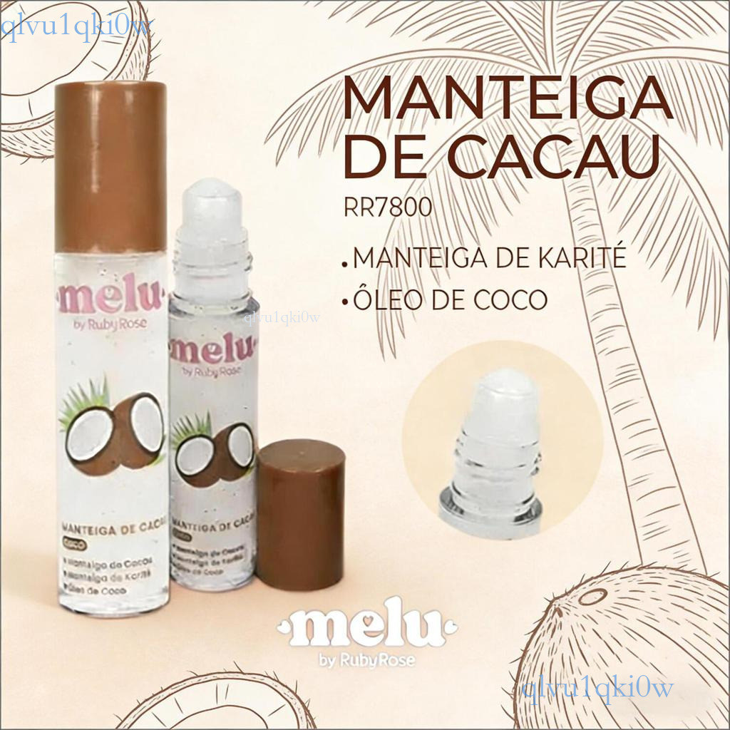 ✨ki0ww Manteiga de Cacau Coco Ruby Rose - Linha Melu, Hidratação Suave RR 7800