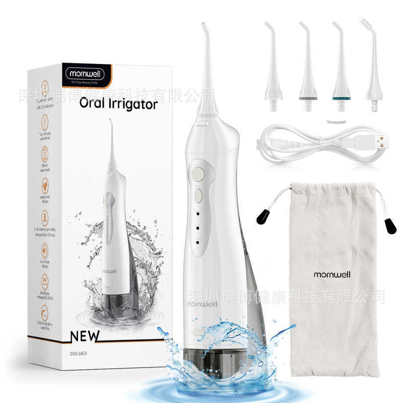 Mornwell D52 fio Dental elétrico portátil raspador de dente pulso água fio Dental casa viagem limpeza dos dentes
