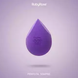 Esponja Chanfrada De Maquiagem Para Base Ruby Rose Stay Fix Twofix Blender