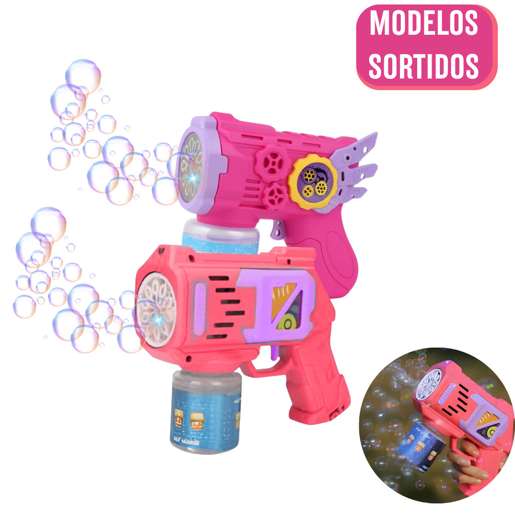 Bubble Gun Pistola de Bolhas Automática Sortidos ROSA