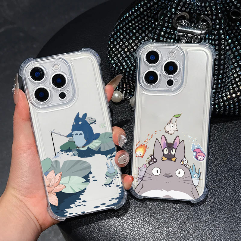 Hayao Miyazaki Ghibli Totoro Capa De Telefone Transparente Para Samsung A57 A37 A56 5G A55 A54 A53 A17 A16 A15 A06 A07 A
