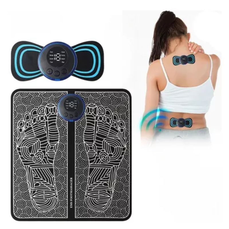 Chega de dor Massageador Eletrico Tapete Corpo E Pés Cuidados Pessoais Alivio Dores Relaxamento Muscular Vita Rilassanta