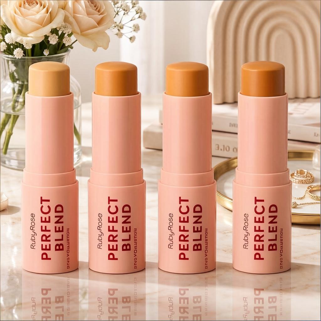Base Stick Ruby Rose Perfect Blend - Cobertura Natural, Textura Cremosa e Longa Duração | HB-M300G1