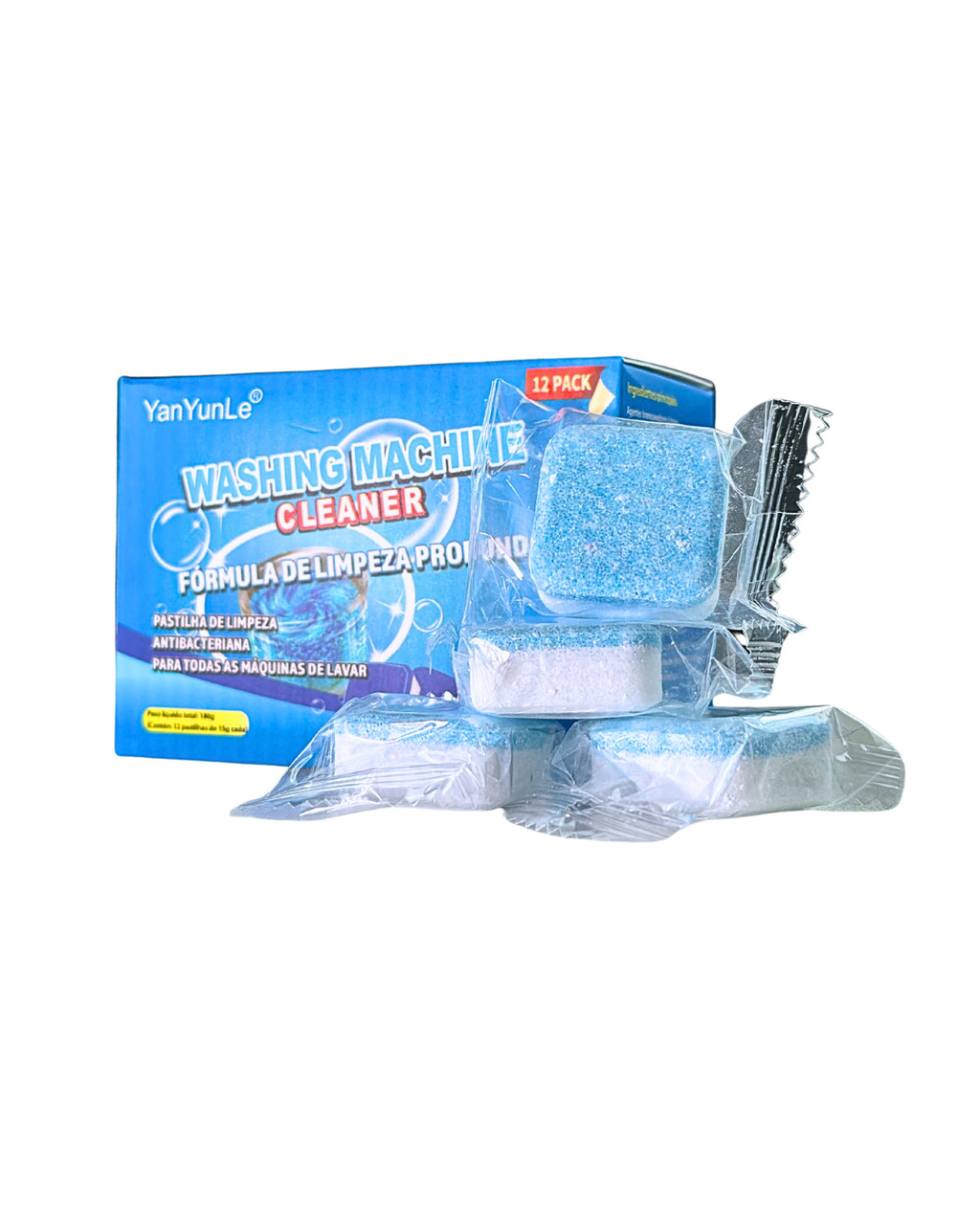 Pastilhas de Limpeza para Máquina de Lavar Roupas e Louças –