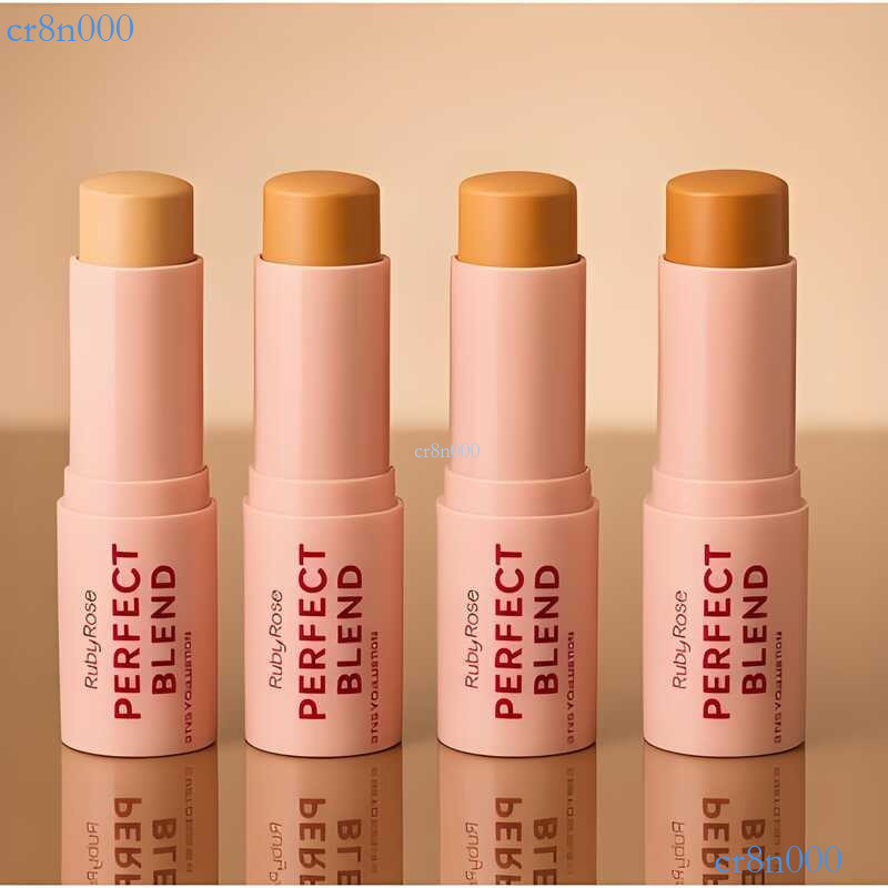Base Stick Ruby Rose Perfect Blend - Textura Flexível, Cobertura Natural e Longa Duração para Maquiagem Facial ✨cr8n000