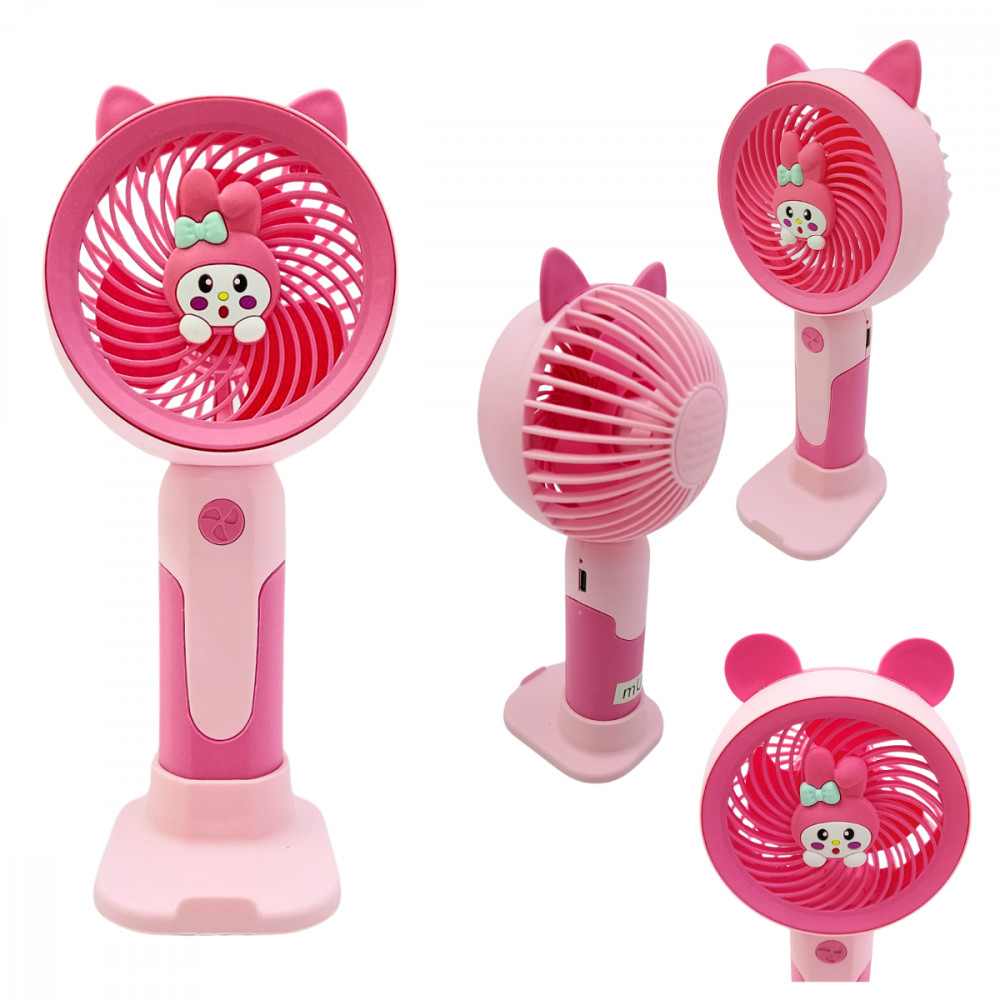 Mini Ventilador Portátil Recarregável de Mesa 02 Par de Orelhas Hmaston MJ128