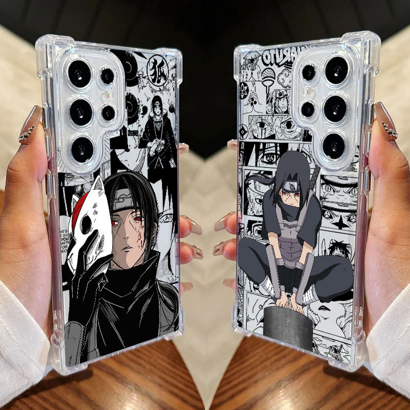 Capa De Anime Japonês Naruto Uchiha Itachi Para Samsung S25 Ultra S24 FE S23 Plus S20 S25 S22 S21 S25EDGE A56 A36 Transp