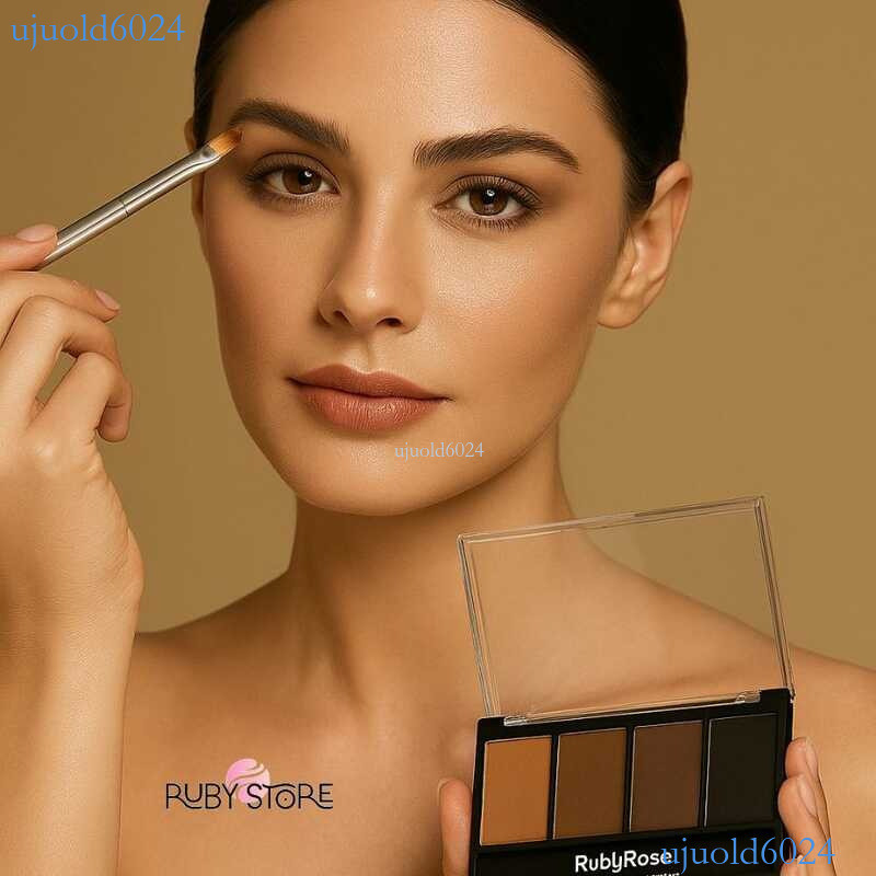 Paleta Maquiagem Sobrancelha Ruby Rose: 4 Sombras Matte Fáceis de Esfumar  Tudo em Um! F572 💖ujuold6024