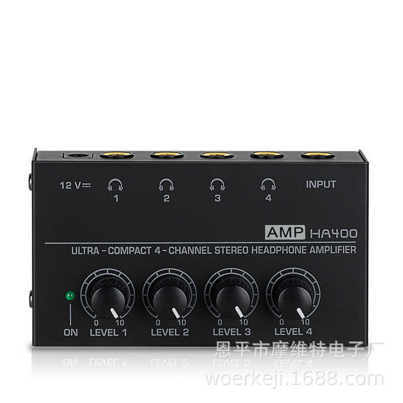 Amplificador de fone de ouvido HA4 profissional áudio estéreo quatro canais Monitor sem perdas amplificador de ouvido ef