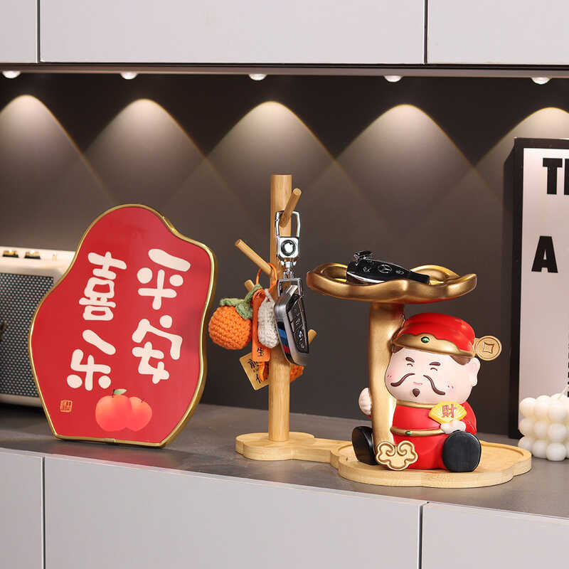 Ruyi deus da riqueza decoração para casa chave entrada armazenamento Housewarming nova casa resina decoração recepção ab