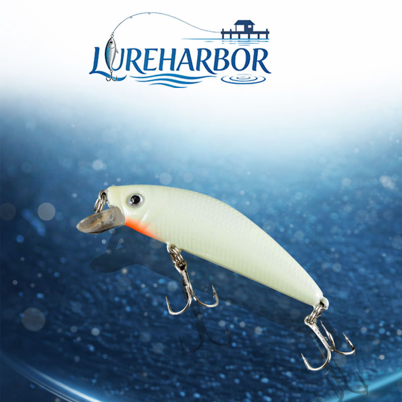 LUREHARBOR luminoso Minnow noite pesca isca dura 7cm 8g isca falsa isca falsa equipamento de pesca pesca