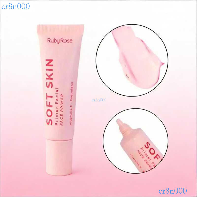 Primer Facial Ruby Rose Soft Skin - Suaviza e Uniformiza a Pele para Maquiagem Perfeita HB-M1700 ✨cr8n000