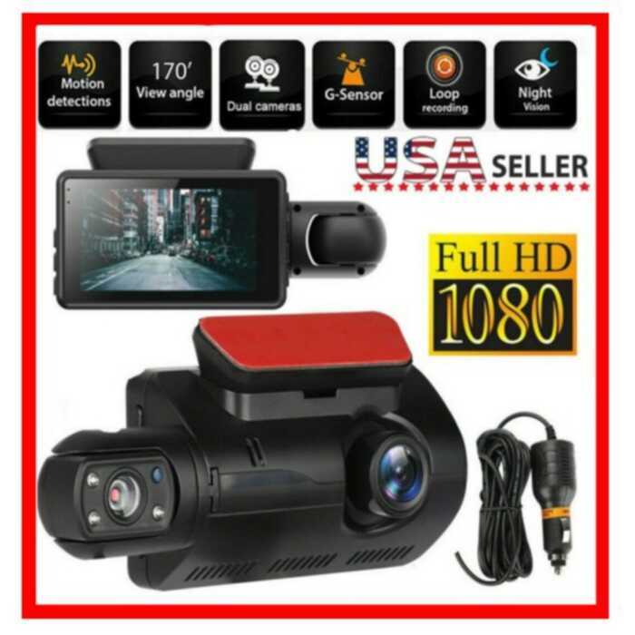 A68 Frente Carro 10cm Gravador de Condução Lente Dupla Gravação Dupla Câmera de Carro de 360 Graus 1080P