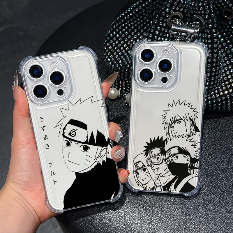 Linha Arte Narutos Anime Capa De Telefone Transparente Para Samsung A57 A37 A56 5G A55 A54 A53 A17 A16 A15 A06 A07 A36 5