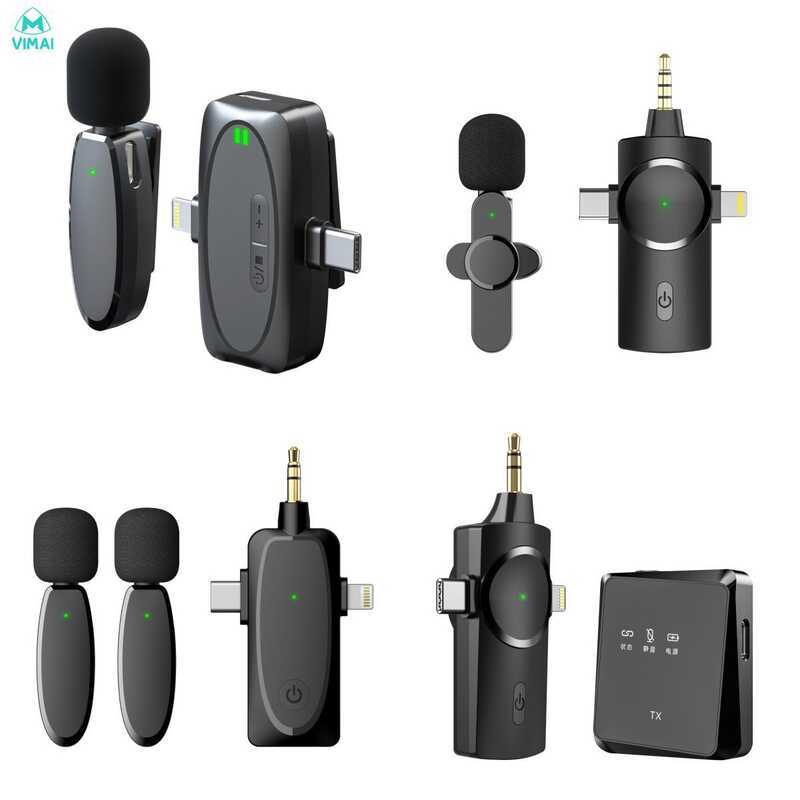 Tipo de lapela Interface três-em-um microfone de lapela sem fio redução de ruído rádio microfone câmera áudio Sel