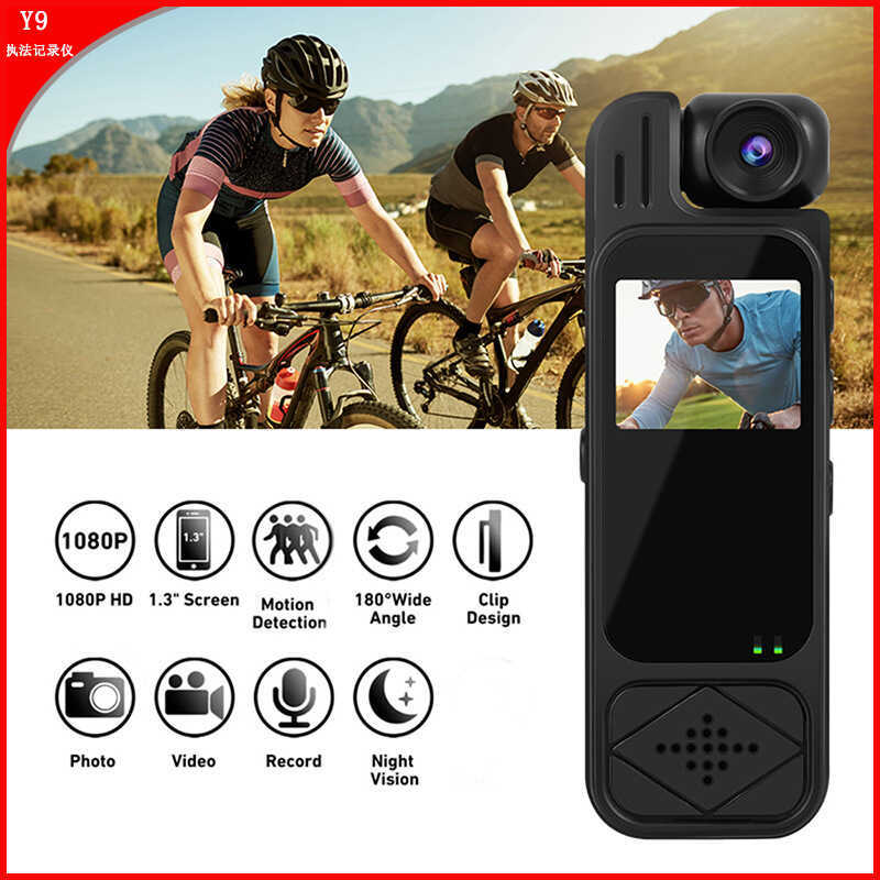 Câmera HD 1080P Câmera para esportes ao ar livre HD Câmera com clipe traseiro para bicicleta Gravação portátil