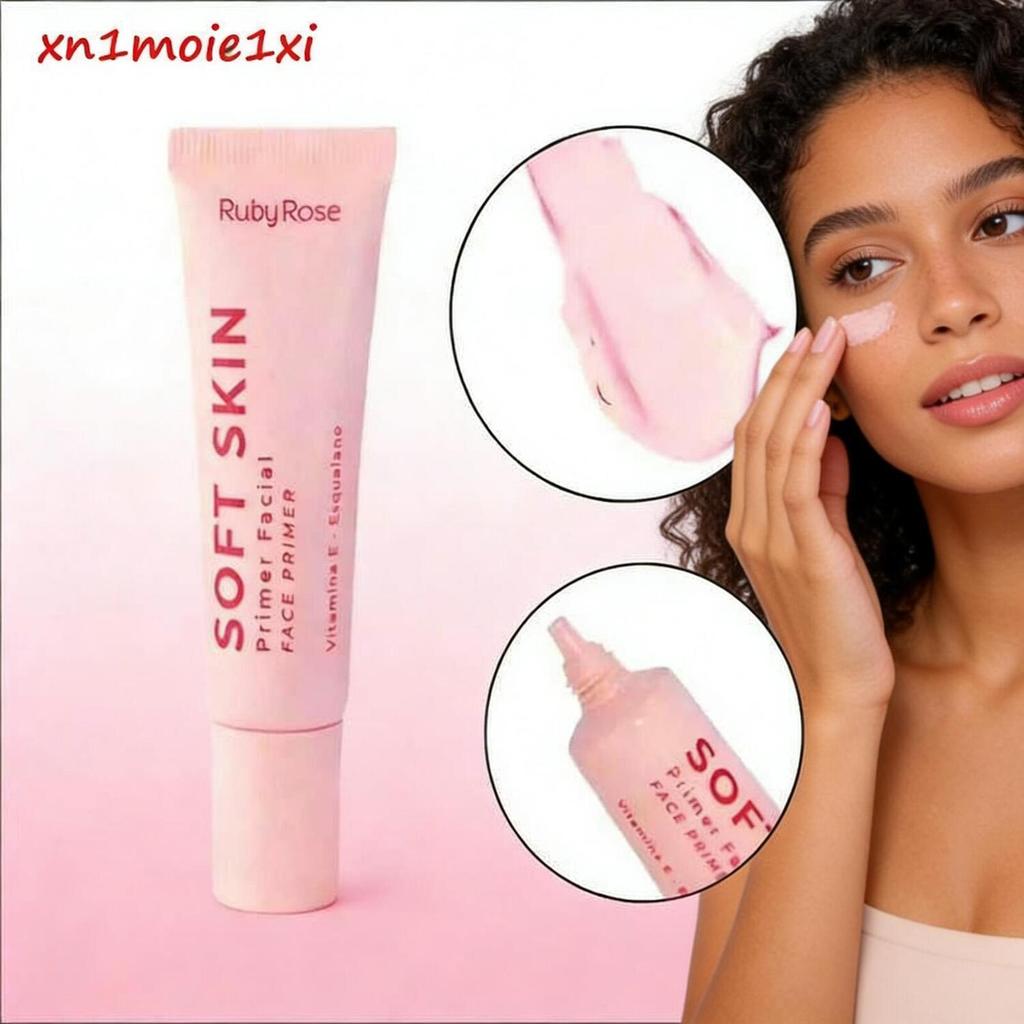 Primer Facial Ruby Rose Soft Skin - Suaviza e Uniformiza a Pele para Maquiagem Perfeita HB-M1700 -xn1moie1xi