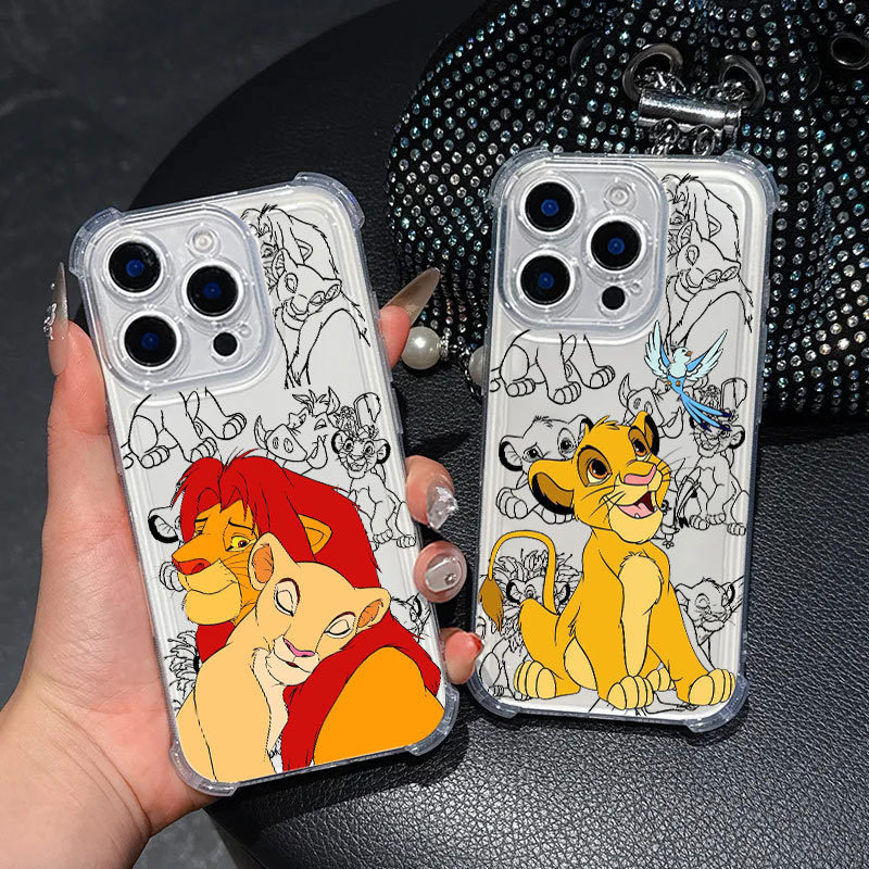 O Rei Leão Disney Love Capa De Telefone Transparente Para Samsung A57 A37 A56 5G A55 A54 A53 A17 A16 A15 A06 A07 A36 5G