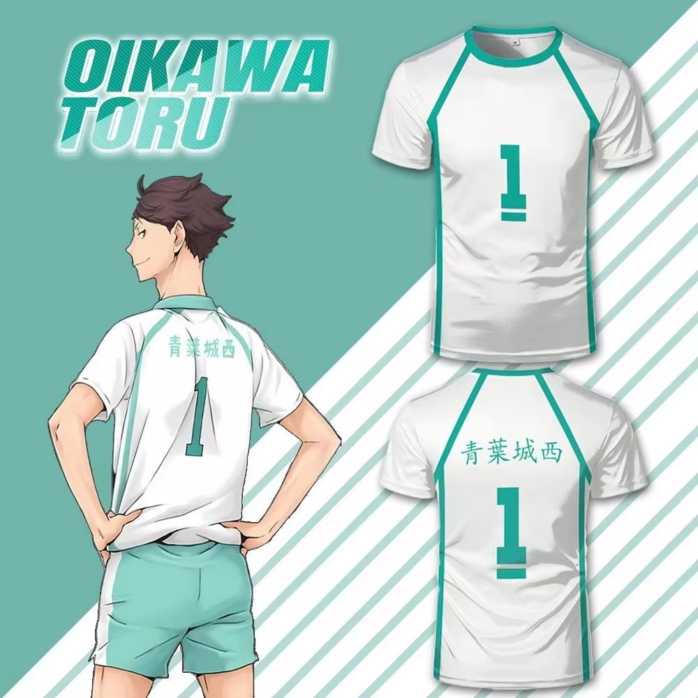 Anime Haikyuu Oikawa Toru Camiseta Solta De Secagem Rápida Aoba Johsai Camisa De Vôlei Do Ensino Médio Criança Adulto Ca