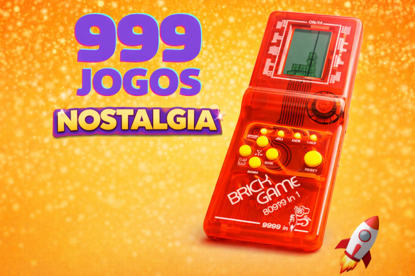 Kit com 50 Super Mini Game Retro Brinck Game Portátil