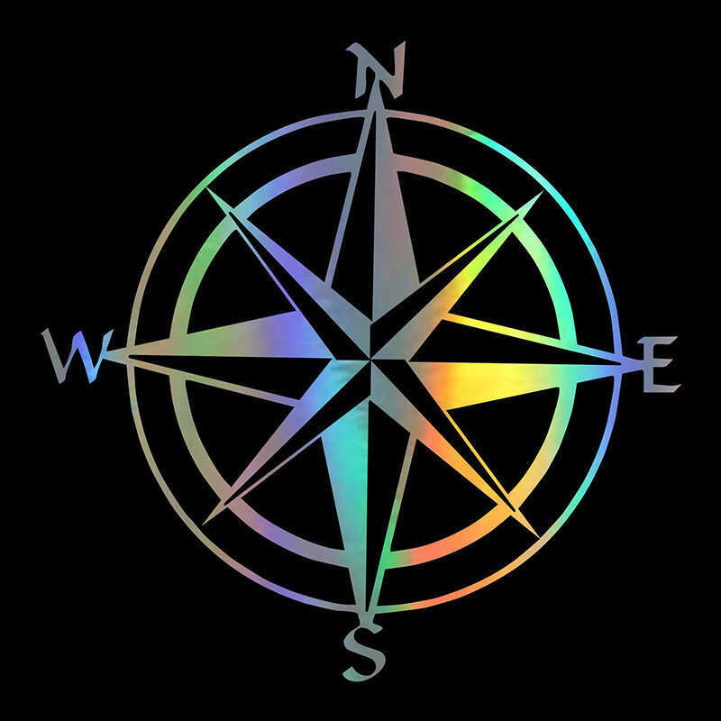 Adesivos de carro de comércio exterior decalques de bússola janela lateral adesivos decorativos de vidro traseiro