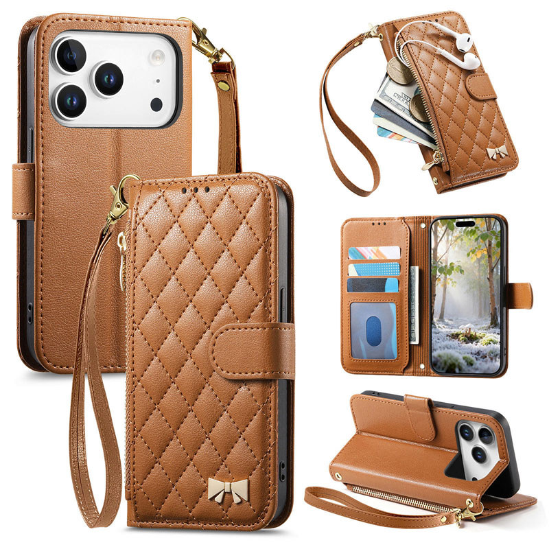 Capa Carteira Com Zíper Para Samsung Galaxy A08 A07 A06 A18 A17 A16 A15 A14 A27 A57 A37 A56 A36 A26 A54 A55 Grade De Dia
